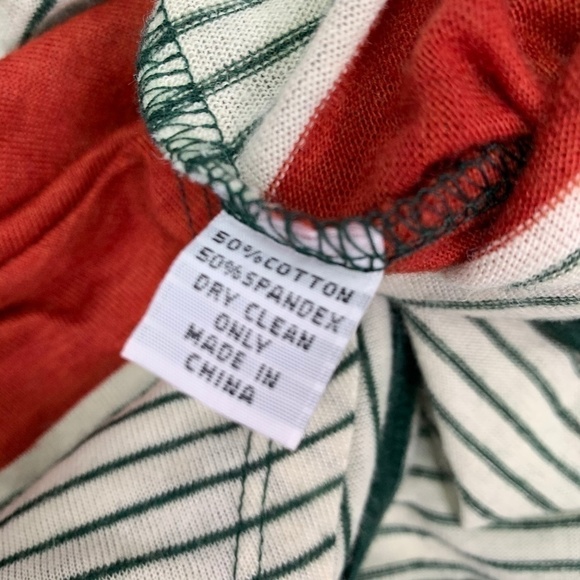 The Cue by Cher Qu Sweater Medium Pullover Crewneck Stripes Cotton Blend - Picture 7 of 8